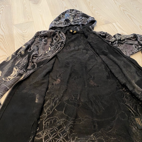 Christian Audigier Men’s Rhinestone Zipper-hooded - Picture 12 of 12